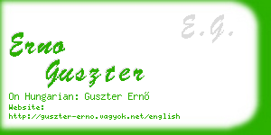 erno guszter business card
